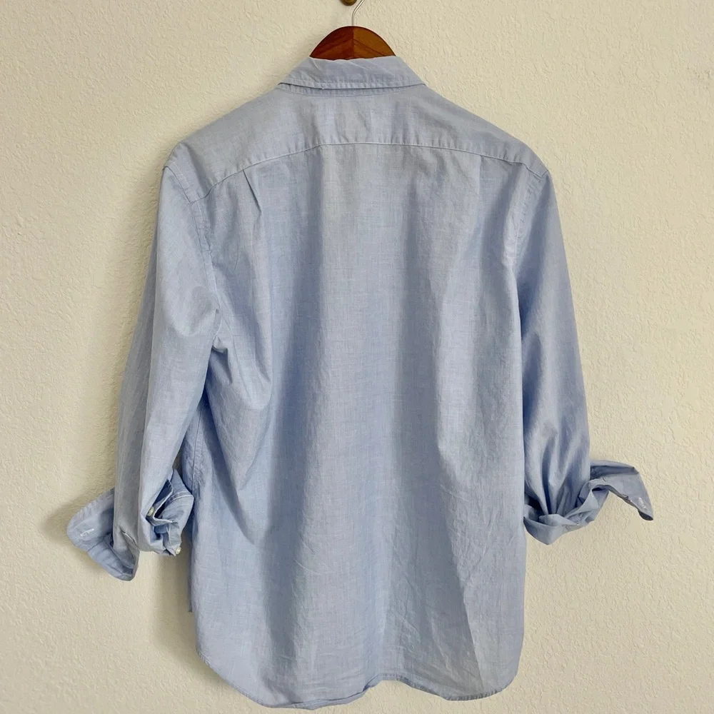 J. Crew Light Blue Button-Down Shirt Large Slim Fit